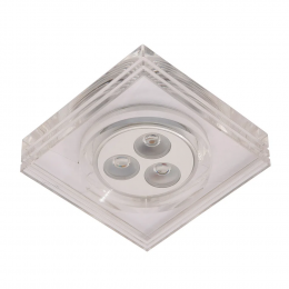 SPOT DE EMBUTIR GLOW 9CM X 9CM X 5CM 3 X LED 1W 127V / 220V ACETINADO E TRANSP - YD227QC