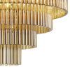 PENDENTE VIVI DOURADO E CONHAQUE (D)60CM (A)42CM 9XE14 360W - AQ031G - 2