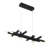 PENDENTE ARPOADOR PRETO E TRANSPARENTE (C)37CM (L)80CM (A)15.2CM 14X3W 3000 - BD002R - 1