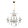 LUSTRE ELYSEE DOURADO E TRANSPARENTE (D)72CM (A)78CM 8XE14 320W - BK5308 - 1