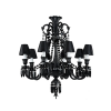 LUSTRE GALLERY CROMADO E PRETO (D)85CM (A)96CM 8XE14 320W - BW1308B - 1