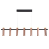 PENDENTE TUBI COBRE E PRETO (C)105CM (L)4CM (A)20CM 7X7W 3000K 3640LM - CD002M - 1