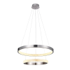 PENDENTE OCA NICKEL E TRANSPARENTE (D)60 + 40CM (A)4CM 32W +22W 3000K 2970LM - GD002NK - 1