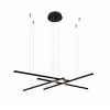 PENDENTE FATO PRETO E BRANCO (C)120CM (L)2CM (A)4CM 4X15W 3000K 3210LM - GD008B - 1