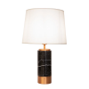 BASE PARA ABAJUR MARMO COBRE E PRETO (D)12CM (A)39CM 1XE27 40W - GL001EB - 3