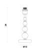 BASE PARA ABAJUR LIT CROMADO E TRANSPARENTE (D)12CM (A)34CM  1X40W   E27 - 2