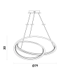 PENDENTE INFINI DOURADO (D)79CM 1X61W 3000K 1800LM LED - 1