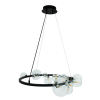 PENDENTE VERSUS PRETO E TRANSPARENTE (D)85CM 14X7W G9 - 2