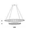 PENDENTE INIS DOURADO E TRANSPARENTE (D)60 + 80CM 122W 3000K 4200LM LED - 1