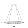 PENDENTE INIS DOURADO E TRANSPARENTE (D)80CM (A)8CM 1X72W 3000K 2705LM LED - 1