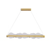 PENDENTE POEMA DOURADO E BRANCO (C)100CM (L)6CM (A)12CM 1X34W 3000K 1700LM - EG004 - 2