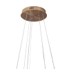 PENDENTE OCA DOURADO E TRANSPARENTE (D)80+60CM (A)4CM 42W + 32W 3000K 4356LM - GD003 - 1
