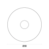 PLAFON DE SOBREPOR DOMO PRATA (D)50CM (A)6CM 1X36W 3000K 2520LM LED - 1