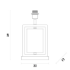 BASE PARA ABAJUR LITHOS BRANCO E DOURADO (C)22CM (L)12CM (A)39CM 1X40W E27 - 1