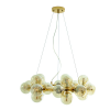 PENDENTE HALO DOURADO E CONHAQUE (D)69.5CM (A)24CM 25XG9 125W - PENDENTE HALO DOURADO E CONHAQUE (D)69.5CM (A)24CM 25XG9 125W - 2