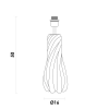 BASE PARA ABAJUR MURANO CROMADO E FUME (D)16CM (A)50CM 1X40W E27 - 1