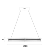 PENDENTE ASTER DOURADO (D)80CM (A)8CM 1XLED 37W 3000K 2775LM IP20 - 2