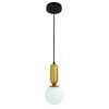 PENDENTE CUICA BRONZE E BRANCO (D)15CM (A)31.5CM 1XE27 BOLINHA 40W - HL008S - 5