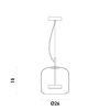 PENDENTE TEMPO DOURADO E TRANSPARENTE (D)26CM (A)24CM 1X1W 3000K 300LM LED - 1