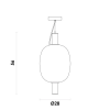 PENDENTE KIRA DOURADO E TRANSPARENTE (D)28CM (A)56CM 1X1W 3000K 300LM LED - 1