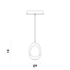 PENDENTE GUTE CROMADO E TRANSPARENTE (D)9CM (A)14CM 1X4,8W 3000K 288LM LED - 2
