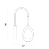 ARANDELA GUTE DOURADO E TRANSPARENTE (C)15,5CM (L)11CM (A)26,5CM 1X4,8W 3000K 288LM LED - 1