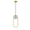 PENDENTE GUDE DOURADO (D)17CM (A)47CM 5X5W G9 - 2