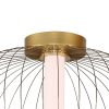 PLAFON DE SOBREPOR LANTERNA DOURADO E BRANCO (D)40CM (A)25CM 1X12W 3000K 60 - HC011 - 2