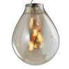PENDENTE CAJU BRONZE E CONHAQUE (D)48CM (A)63CM 3XE27 120W - RZ001EL - 3