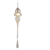 PENDENTE ORGANIKA CROMADO E CHAMPAGNE (D)13.5CM (A)65CM 1XE14 40W - KB001A - 2