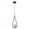 PENDENTE PINGO PRETO E FUME (D)18CM (A)30CM 1XG9 25W - TR001B - 2