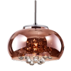PENDENTE / PLAFON SOHO CROMADO E TRANSPARENTE E COBRE (D)22CM (A)12CM 1XG9 25W - PD007CO - 2