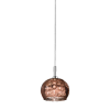 PENDENTE SOHO CROMADO E TRANSPARENTE E COBRE (D)16CM (A)13CM 1XG9 25W - HO7613CO - 2