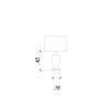 BASE PARA ABAJUR CLASSIC CROMADO E TRANSPARENTE (C)16CM (L)11CM (A)45CM 1XE27 40W - XL1121 - 1