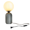 ABAJUR CUÍCA CROMO NEGRO E BRANCO (D)20CM (A)43CM 1XE27 40W - HL020B - 1