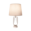BASE PARA ABAJUR MONACO NIQUELADO E BRANCO (D)14CM (A)42CM 1XE27 40W - GL015N - 2