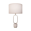 BASE PARA ABAJUR OVALE BRONZE E BRANCO (D)16CM (L)14CM (A)56CM 1XE27 40W - GL019G - 2