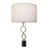 BASE PARA ABAJUR TARSILA DOURADO E PRETO (C)14CM (L)14CM (A)55.5CM 1XE27 40W - GL008 - 2