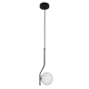 PENDENTE VIVA CROMO NEGRO E BRANCO (D)16CM (A)45CM 1XE27 BOLINHA 5W - SQ006B - 1