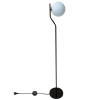 COLUNA VIVA CROMO NEGRO E BRANCO (D)25CM (A)160CM 1XE27 BOLINHA 5W - SQ008B - 2