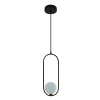 PENDENTE GUDE PRETO (D)17CM (A)47CM 5X5W G9 - 2