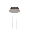 PENDENTE ÁGUA NICKEL TRANSP E BRANCO (D)4.5CM (A)38.5CM 1X7W 3000K 400LM - RE015S - 3