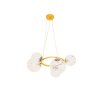 PENDENTE OXALA DOURADO E TRANSPARENTE (C)62.3CM (L)49.6CM (A)31CM 5XG9 125W - RE010S - 2