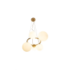 PENDENTE OXALA DOURADO E BRANCO (C)62.3CM (L)49.6CM (A)31CM 5XG9 125W - 1