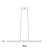PENDENTE COLMEIA DOURADO E TRANSPARENTE (C)96,5CM (L)41,8CM (A)3CM 1X75W 3000K 3000LM LED - 1