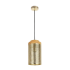PENDENTE TELINHA D 15CM X 28CM 1XE27 127V / 220V BRONZE E NATURAL - CI005A - 1