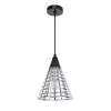 PENDENTE GROU D 19CM X 24CM 1XE27 127V / 220V CROMADO E PRETO - CI006C - 1