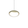 PENDENTE LUDIQUE DOURADO E TRANSPARENTE E BRANCO (D)10CM (A)6CM 1X5W 3000K - EG006 - 2