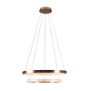 PENDENTE OCA DOURADO E TRANSPARENTE (D)60+40CM (A)4CM 32W + 22W 3000K 3168LM - GD002 - 2