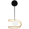 PENDENTE BEAT PRETO E DOURADO (C)26CM (L)12CM (A)18CM  1X25W   G9 - 2